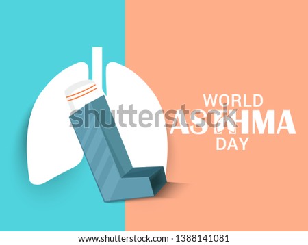 World Asthma Day Poster Or Banner Background.