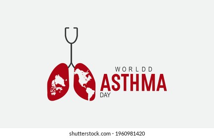 World Asthma Day Prevention and awareness Vector Concept. Banner, Poster World Asthma Day Awareness Campaign Template.