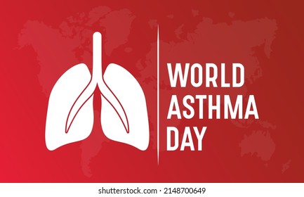 World Asthma Day. Vector banner, poster, card and background for Asthma Day