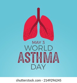 Welt-Asthma-Tag. Vektorbanner, Poster, Karte und Hintergrund zum Asthma-Tag
