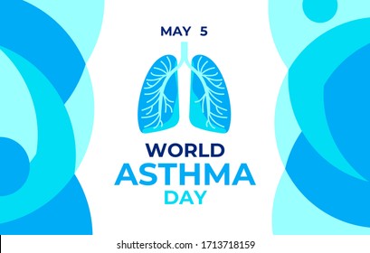 World Asthma Day Vector Illustration Banner Stock Vector (Royalty Free ...