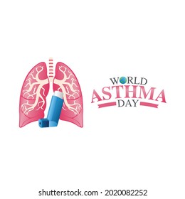 World Asthma Day Vector Illustration. Suitable for greeting card poster and banner.