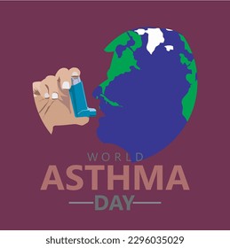 World asthma day, vector illustration 