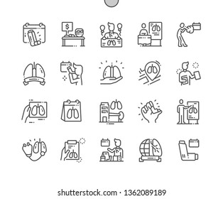 World Asthma Day Well-crafted Pixel Perfect Vector Thin Line Icons 30 2x Grid for Web Graphics and Apps. Simple Minimal Pictogram