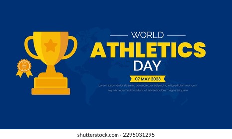 World Athletics Day background or banner design template celebrated in 7 may