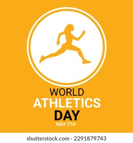 World Athletics Day. Design for greeting card, banner and poster. Vector illustration