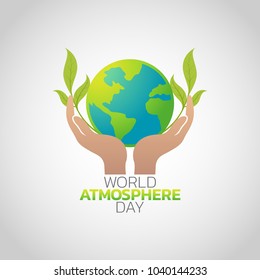 world atmosphere Day logo icon design, vector illustration