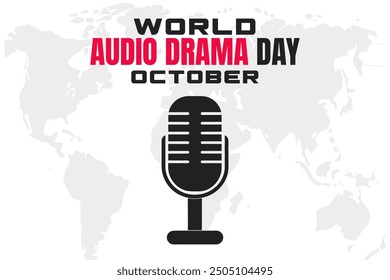 World Audio Drama Day Background Vector  Creative Audio Storytelling and Drama Design