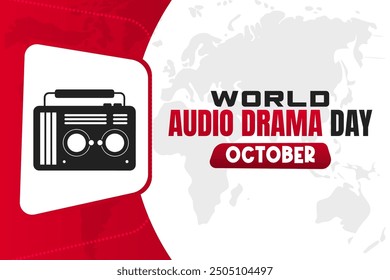 World Audio Drama Day Background Vector  Creative Audio Storytelling and Drama Design