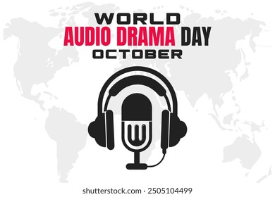 World Audio Drama Day Background Vector  Creative Audio Storytelling and Drama Design