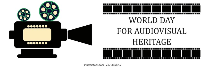 World Audiovisual heritage day observed each year on October 27 across the globe. Vector illustration.


