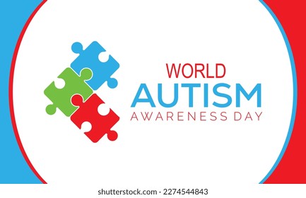 world autism acceptance Day.Template for background, banner, card, poster with text inscription vector illustration.