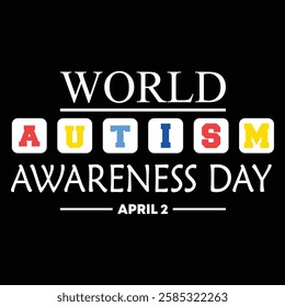 world autism awareness day 2 april t-shirt, banner design vector