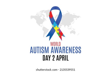 World autism awareness day banner 2022