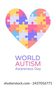 World Autism Awareness Day banner with puzzle heart.