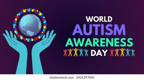 World Autism Awareness Day, campaign or celebration banner