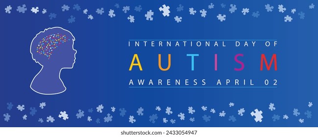 World autism awareness day. colorful puzzles vector background. Symbol of autism. Medical flat illustration. Health care ,banner or poster of World autism awareness day.	