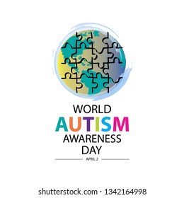 World autism awareness day concept. April 2.