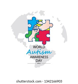 World autism awareness day concept. April 2.