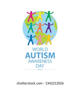 World autism awareness day concept. April 2.