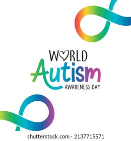 World Autism Awareness Day Concept. Neurodiversity Symbol. Infinity Icon Vector Design