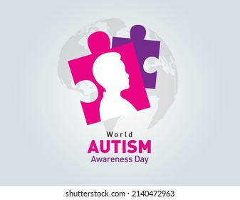 World Autism awareness day concept vector illustration. Autism day banners, backgrounds, badge, icon, medical posters, brochures, print and health care awareness campaign for autism.