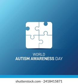 World Autism Awareness Day. Autism Awareness Day Creative concept. Autism Awareness background vector illustration. 