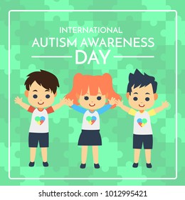 World autism awareness day illustration