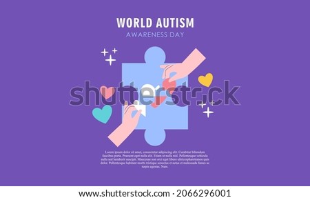 World autism awareness day illustration vector