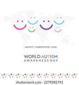 World Autism Awareness Day
kids, Child Special, Social Media, Digital Post, Medical Vector Template, April 2nd, Accept Understand Love
