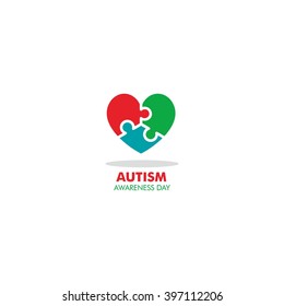 World autism awareness day logo design template. Vector illustration. colorful puzzles symbol.