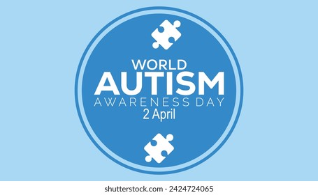 World Autism Awareness Day observed every year in April. Holiday, poster, card and background vector illustration design.