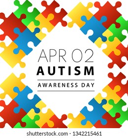 World Autism Awareness Day on 2nd April Concept Vector Illustration Use For Greeting Card, Wallpaper, Background, Banner, Poster And Landing Page Website