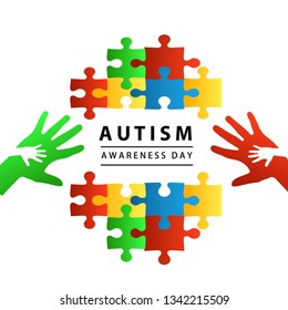 World Autism Awareness Day on 2nd April Concept Vector Illustration Use For Greeting Card, Wallpaper, Background, Banner, Poster And Landing Page Website