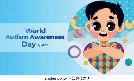 World Autism Awareness Day on April 02 business brochure flyer banner design horizontal template vector, cover presentation abstract, modern publication poster and flag-banner.