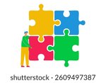World autism awareness day. autism puzzle piece. Vector illustration.