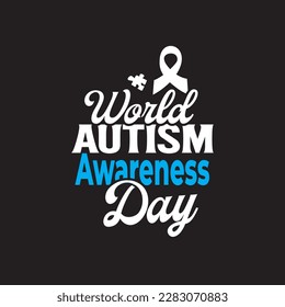 World autism awareness day T shirt design graphic template