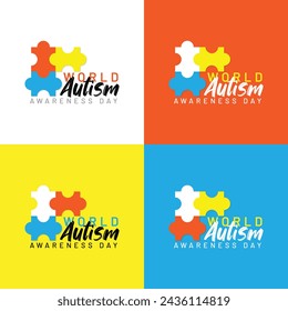 World autism awareness day. text design concept