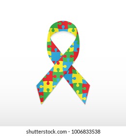 World autism awareness day. Vector illustration.