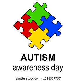 World Autism Awareness Day vector illustration. Design element for card, poster and banner