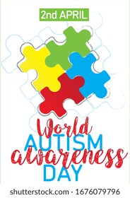 World Autism Awareness Day Vector Illustration. Suitable for Greeting Card, Poster and Banner