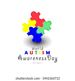 ilustración vectorial del día mundial de sensibilización sobre el autismo, apto para campaña de pancartas en la web o en los medios sociales