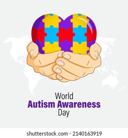 World autism awareness day vector illustration