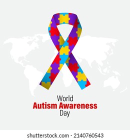 World Autism Awareness Day Vector Illustration Stock Vector (Royalty ...