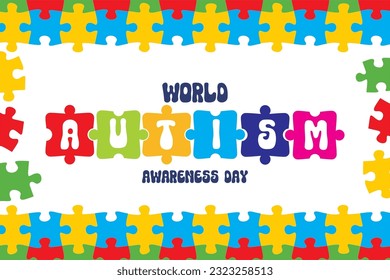 World autism awareness day vector illustration