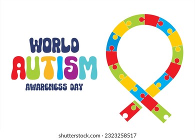 Ilustración vectorial del día mundial de sensibilización sobre el autismo