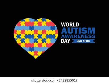 World Autism Awareness Day Vector Illustration. 2nd April. Suitable for greeting card, poster and banner.