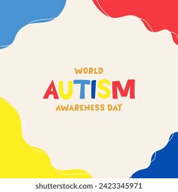 Día mundial de concientización sobre el autismo. Vector del Día Mundial del Autismo. Tarjeta del Día del Autismo.