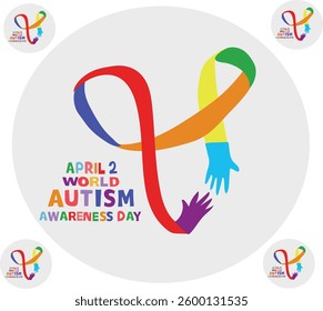 World Autism awareness day vector illustration. Good for banner, poster, greeting card, party card, invitation, template, advertising, campaign, and social media.