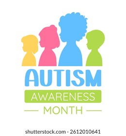 World autism awareness day. Vector flat banner illustration